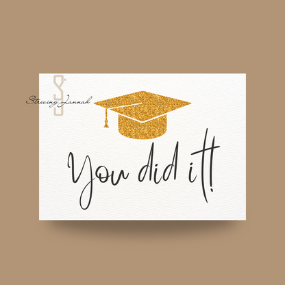 Wenskaart: "You did it!"