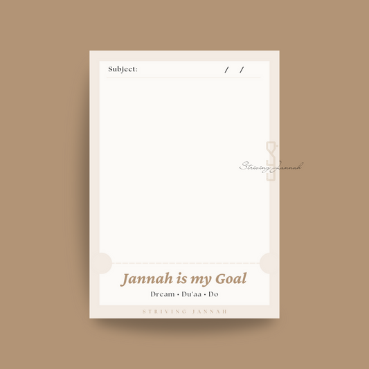 Notitieblok "Jannah is my goal"