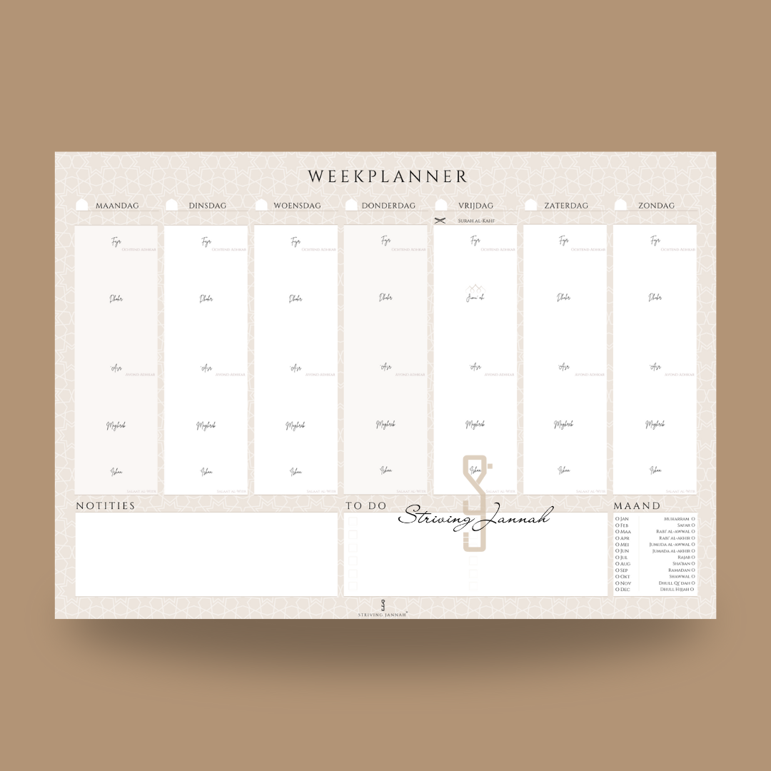 Weekplanner blok 50 vel